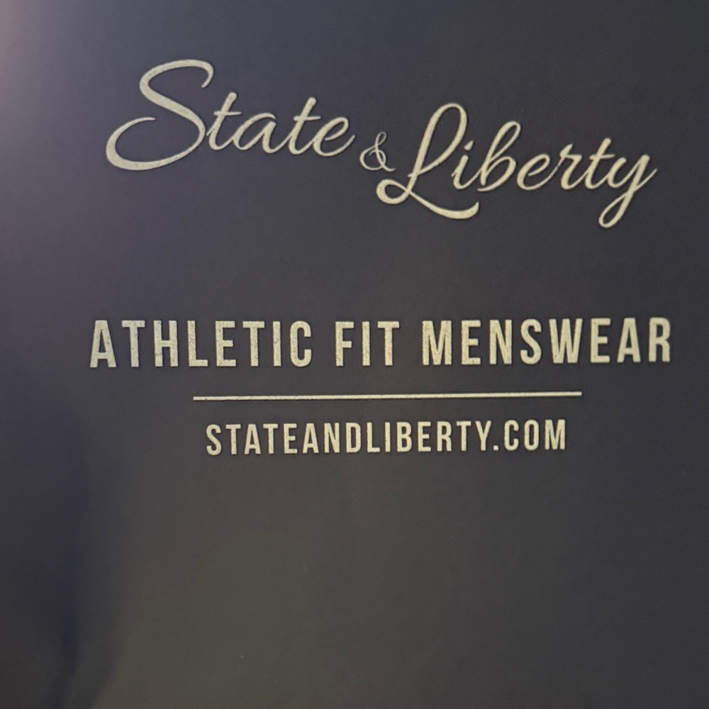 State & Liberty Men's Athletic Fit Dress Shirt - Navy